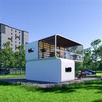 Mobiele cabine met dubbele laag